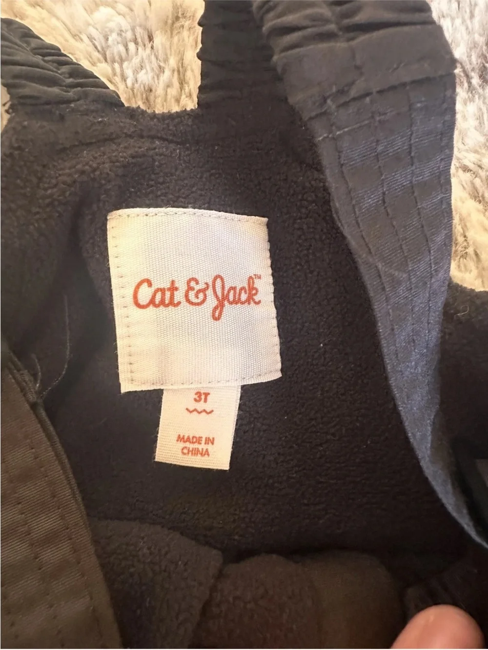 Cat &  Jack Black Snow Bib Overalls - size 3T